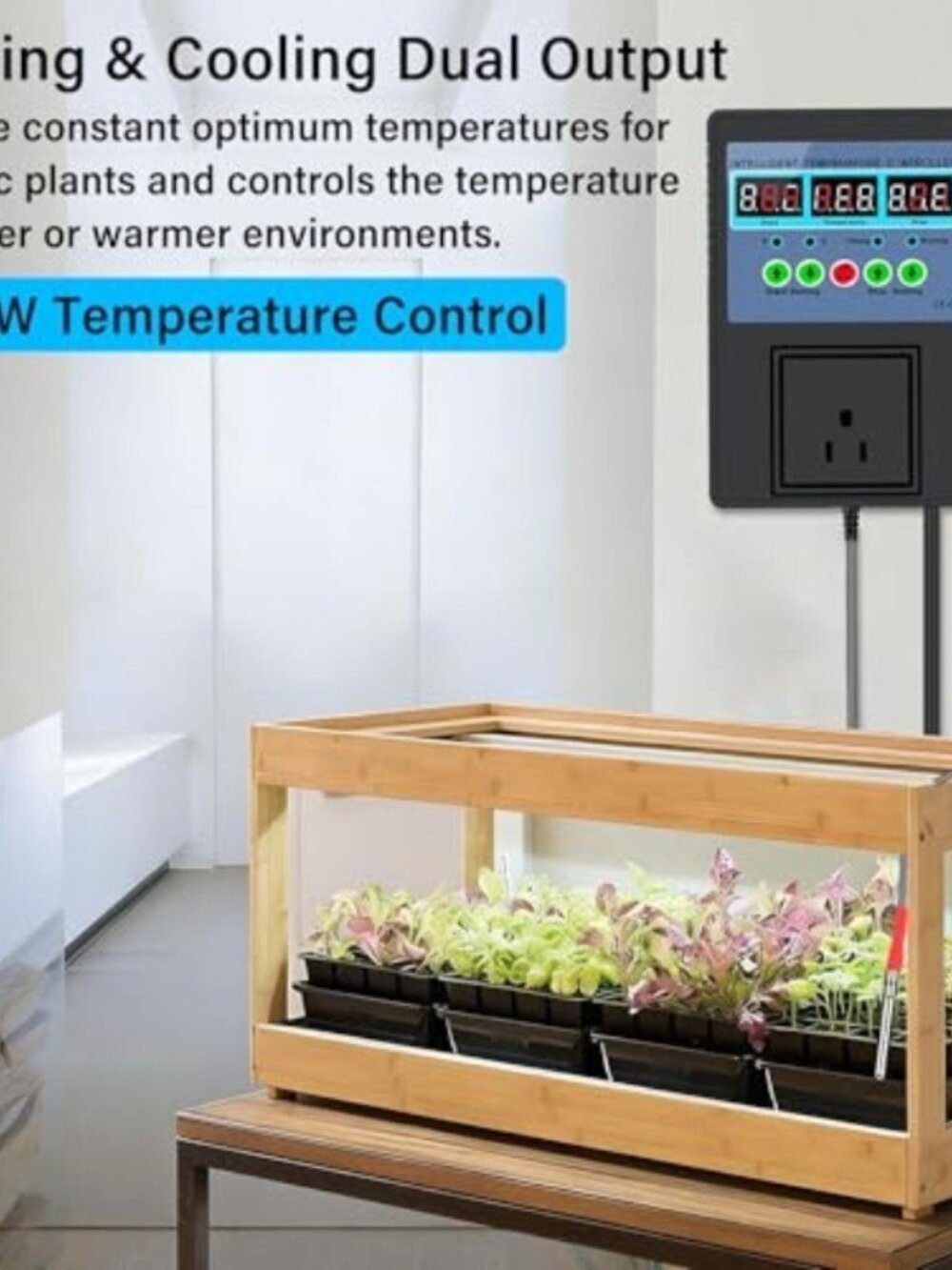 TempMaster Digital Temperature Controller Outlet,Heating & Cooling Thermostat wi - Picture 6 of 7